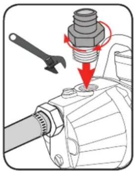 Ozito TRP-650 - Connecting Hose or Pipe to the Discharge Outlet - 2