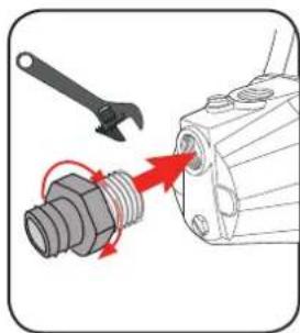 Ozito TRP-650 - Connecting Hose or Pipe to the Suction Inlet - 2