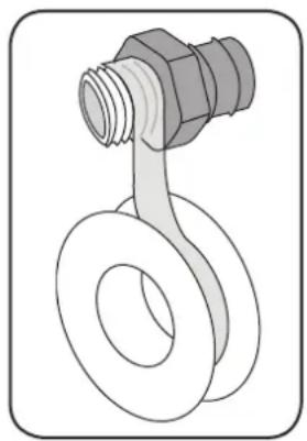 Ozito TRP-650 - Connecting Hose or Pipe to the Discharge Outlet - 1
