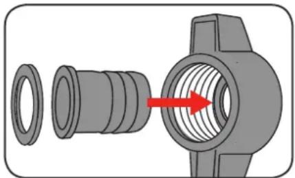 Ozito PTP-165 - Connecting the Discharge Outlet - 2