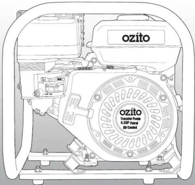 ozito ozito Transfer Pump 6.3HP Petrol Air Coated