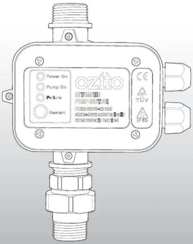 Power On Pump On Failure Restart OZITO AUTOACIO PUMP CONTROL Pump state-up and shift-down and test WICU/WISC DST/DCI CE TÜV IP 65