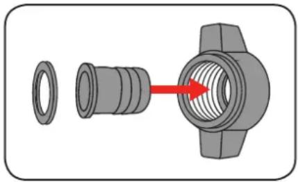 Ozito PFFP-65E - Connecting the Discharge Outlet - 2