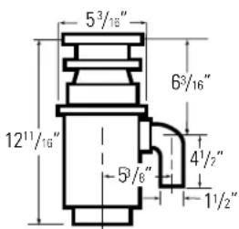 5³/16" 6³/16" 12¹¹/16" 5/8" 4¹/2" 1½"