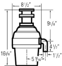 8½" 9½" 16½" 5½" 4½" 1½"