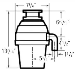 7³/4" 6¹⁵/16" 13¹/16" 5³/8" 4¹/2" 1¹/2"