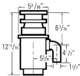 5³/16" 6³/16" 12¹¹/16' 5³/8" 4⁴/2" 11/2"