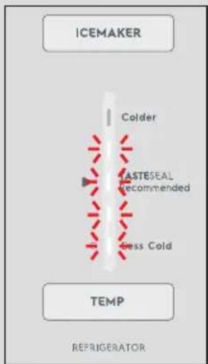 ICEMAKER Colder CASTESEAL Recommended Less Cold TEMP REFRIGERATOR
