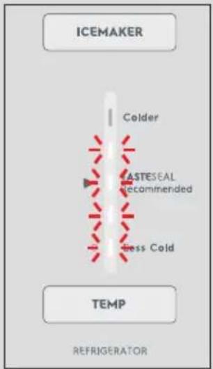 ICEMAKER Colder ASTESEAL Recommended less Cold TEMP REFRIGERATOR