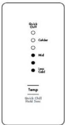 Quick Chill ○ ○ Color ○ ● Mid ● ● Less Cold Temp Quick Chill Hold Size