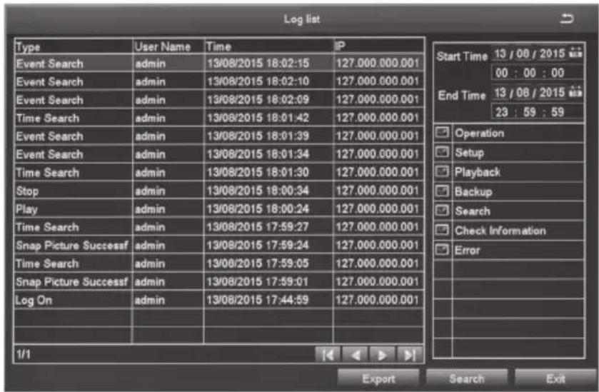 Log list Type User Name Time P Event Search�单admin 13/08/2015 18:02:15 127.000.000.001 Event Search�单admin 13/08/2015 18:02:10 127.000.000.001 Event Search�单admin 13/08/2015 18:02:09 127.000.000.001 Time Search�单admin 13/08/2015 18:01:42 127.000.000.001 Event Search�单admin 13/08/2015 18:01:39 127.000.000.001 Event Search�单admin 13/08/2015 18:01:34 127.000.000.001 Time Search�单admin 13/08/2015 18:01:30 127.000.000.001 Stop�单admin 13/08/2015 18:00:34 127.000.000.001 Play�单admin 13/08/2015 18:00:24 127.000.000.001 Time Search�单admin 13/08/2015 17:59:27 127.000.000.001 Snap Picture Successf�单admin 13/08/2015 17:59:24 127.000.000.001 Time Search�单admin 13/08/2015 17:59:05 127.000.000.001 Snap Picture Successf�单admin 13/08/2015 17:59:01 127.000.000.001 Log On�单admin 13/08/2015 17:44:59 127.000.000.001 / / / / / / / / / / / / / / / / / / / / / / / / / / / / / / / / / / / / / / / / / / / / / / / / / / / / / / / / / / / / / / / / / / / / / / / / / / / / / / / / / / / / / / / / / / / / / / / / / / / / %/I [<< >>] Export Search Exit