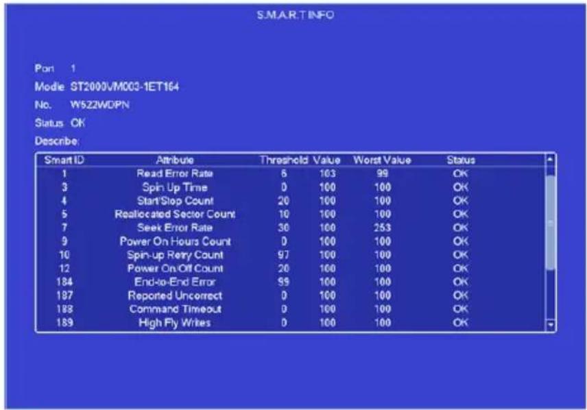 S.M.A.R.T INFO Part 1 Mode ST2000VM003-1ET164 No. W5Z2WDPN Status OK Describe: Smart ID Attribute Threshold Value Worst Value Status 1 Read Error Rate 6 103 99 OK 3 Spin Up Time 0 100 100 OK 4 StartStop Count 20 100 100 OK 5 Reallocated Sector Count 10 100 100 OK 7 Seek Error Rate 30 100 253 OK 9 Power On Hours Count 0 100 100 OK 10 Spin-up Retry Count 97 100 100 OK 12 Power On Off Count 20 100 100 OK 184 End-to-End Error 99 100 100 OK 197 Reported Uncorrect 0 100 100 OK 188 Command Timeout 0 100 100 OK 189 High Fly Writes 0 100 100 OK