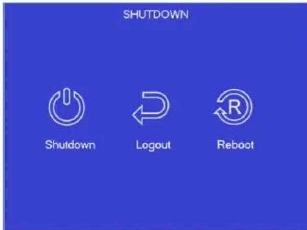 SHUTDOWN Shutdown Logout Reboot