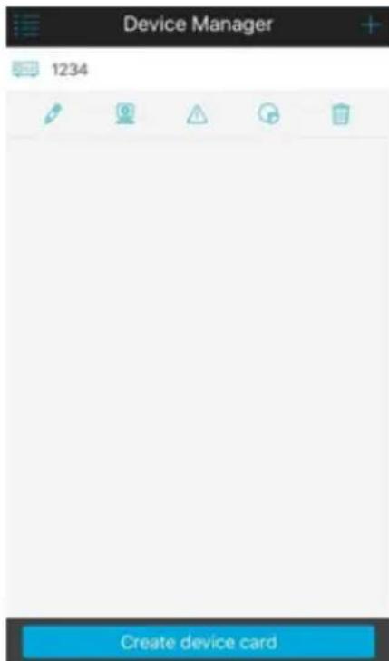 Device Manager 1234 Create device card