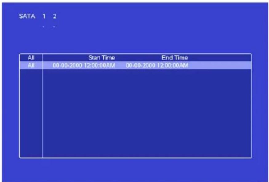 SATA 1 2 All Start Time End Time All 00-00-2000 12:00:00AM 00-00-2000 12:00:00AM