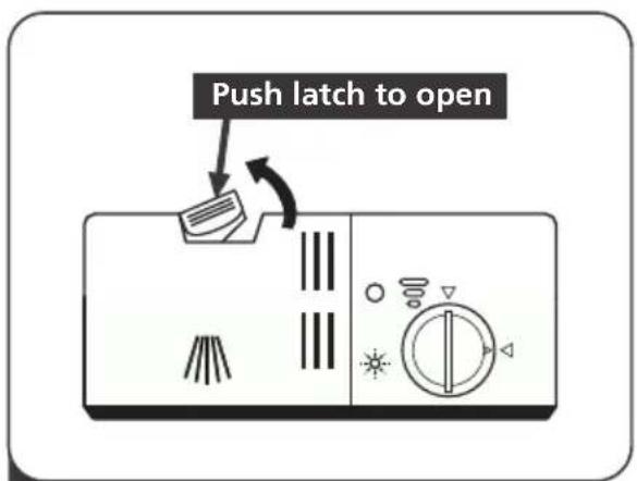 Push latch to open