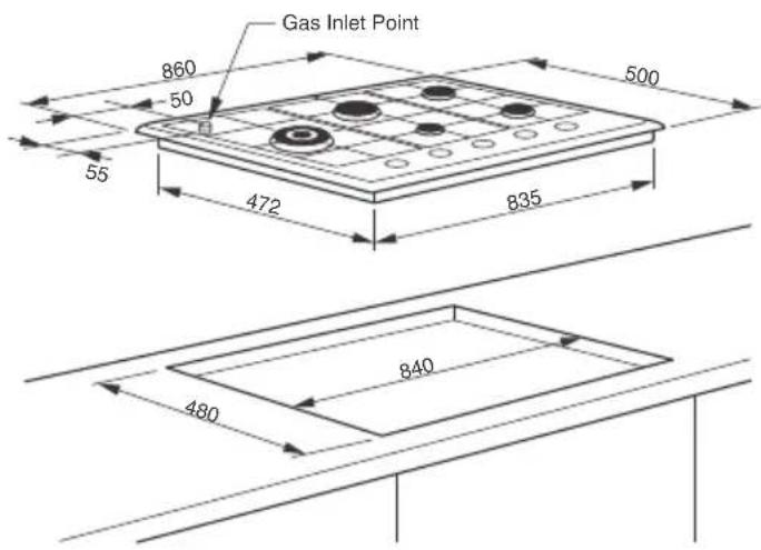 Gas Inlet Point 860 50 55 472 835 500 840 480