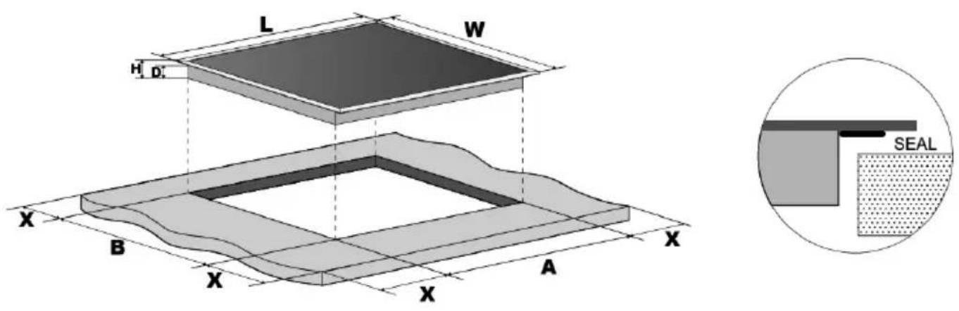 L W H D: X B X A X SEAL