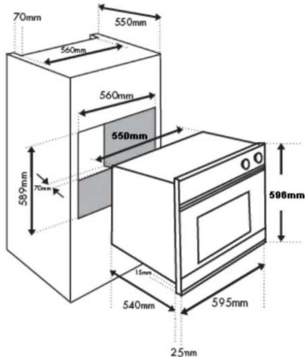 70mm 560mm 550mm 560mm 550mm 589mm 70mm 15mm 540mm 595mm 25mm 596mm