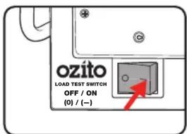ozito LOAD TEST SWITCH OFF / ON (0) / (−)
