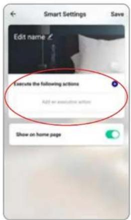 Edit name Execute the following actions Add an executive action Show on home page