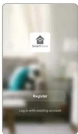 Smarthome Register Log it with existing account