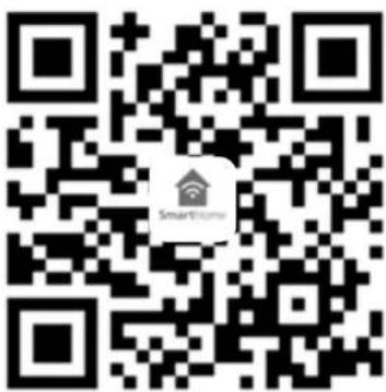 QR code with embedded logo and text 'Smarthome' in the center