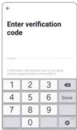 Enter verification code 1 2 3 4 5 6 Done 7 8 9 0