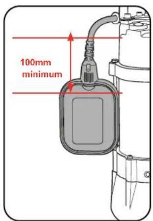 100mm minimum