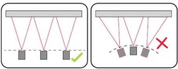 Diagram illustrating a physics experiment with suspended particles and a checkmark indicating the correct solution.