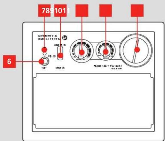 7891011 6 TEST GAIN (4) AS/NC28 1337.1 V & 1338.1 (默认: 5 Hz)