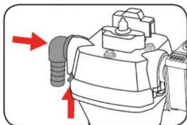 Ozito PTP-012A - Attaching Hose to the Outlet - 2