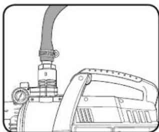 Ozito CPP-802 - Connecting to the discharge outlet - 4