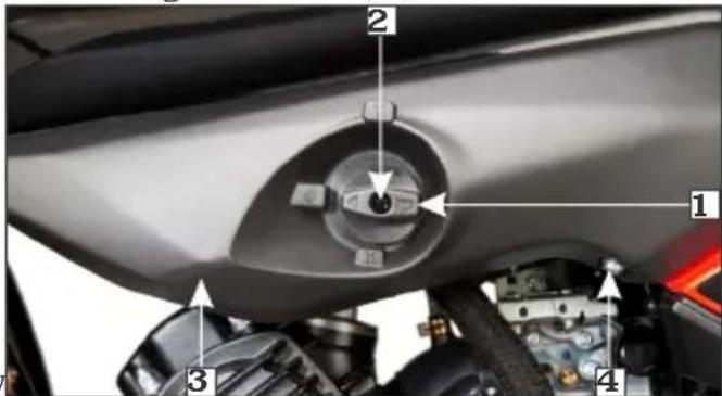 Labeled mechanical component diagram showing parts numbered 1, 2, 3, and 4 for assembly or maintenance reference.