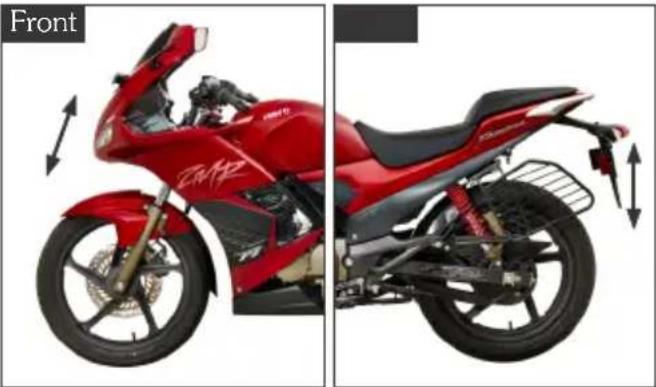 HERO Karizma ZMR (2018) - Front and rear suspension inspection - 1