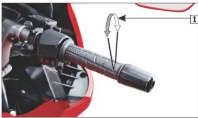 HERO Karizma ZMR (2018) - Throttle operation & free play adjustment Cable inspection - 1