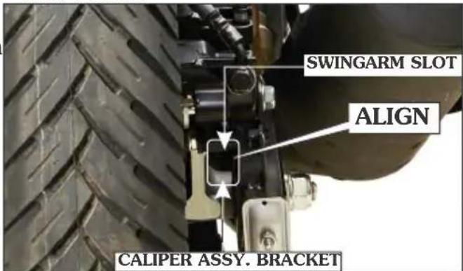 SWINGARM SLOT ALIGN CALIPER ASSY. BRACKET