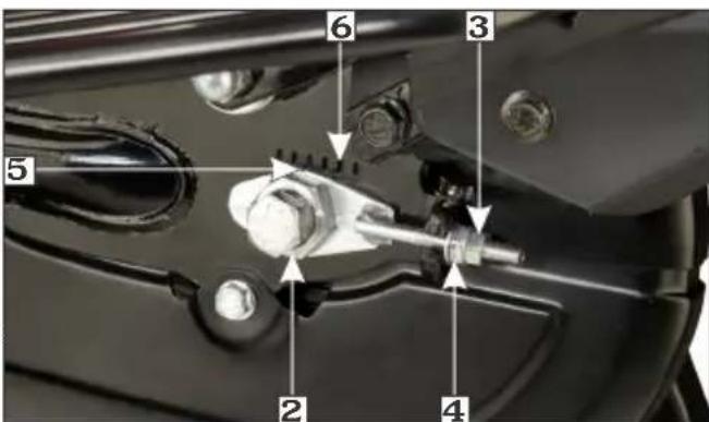 Technical diagram of a mechanical assembly with numbered components for identification