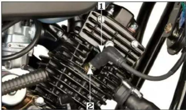 HERO Passion Xpro (2018) - SPARK PLUG INSPECTION Recommended spark plugs: NGK-CPR7EA9, BOSCH-UR4AC - 1