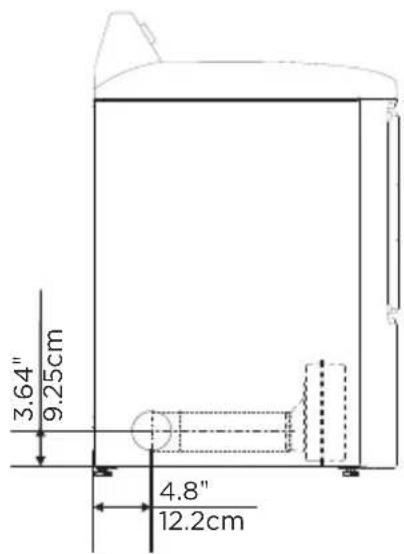 3.64" 9.25cm 4.8" 12.2cm