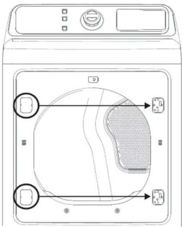 MIDEA MLG45N3BMG - Paso 2: Mueva las bisagras de las puertas cubre - 1