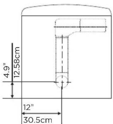 4.9" 12.58cm 12" 30.5cm