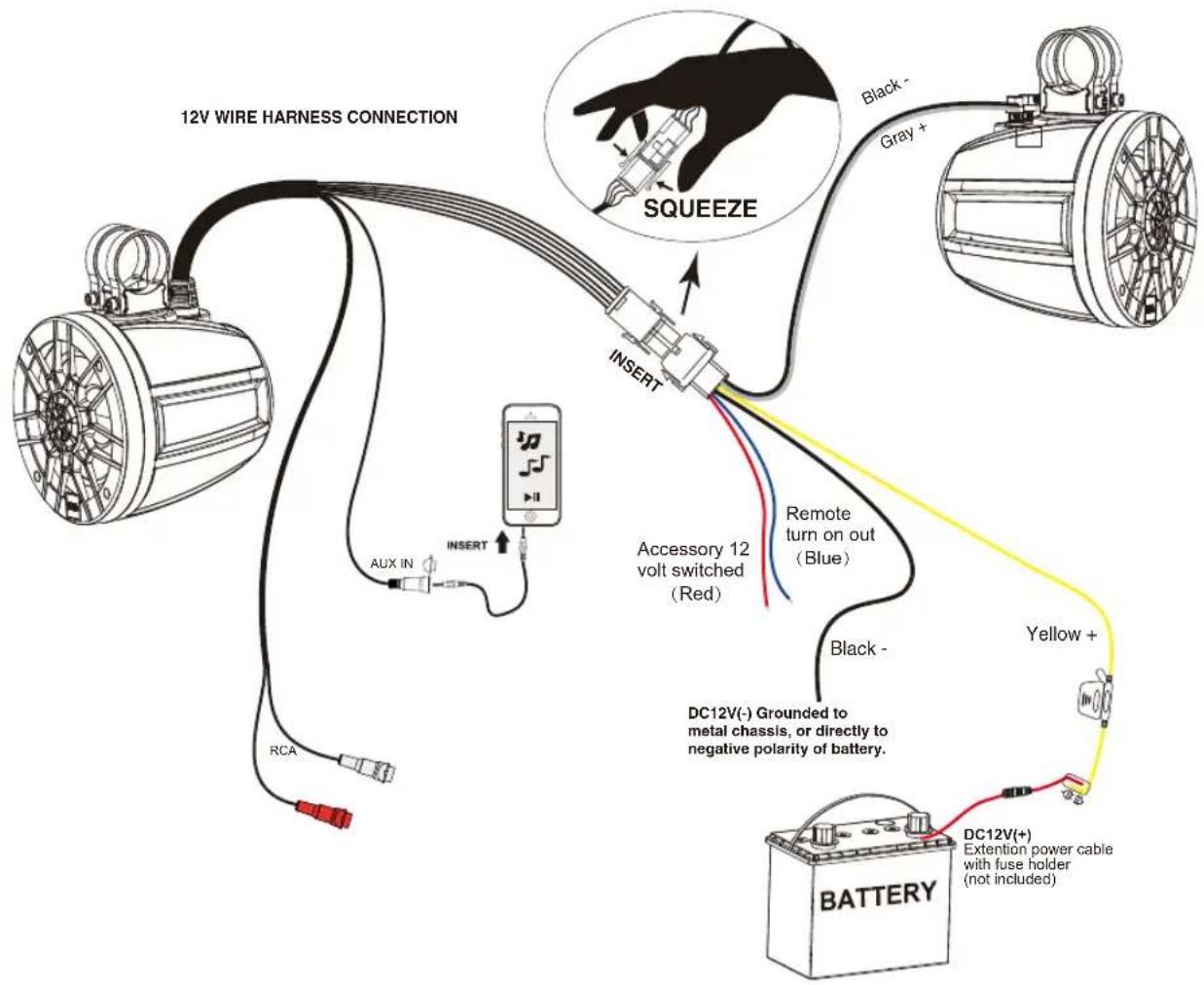 BOSS B6ABT - Wire diagram - 1