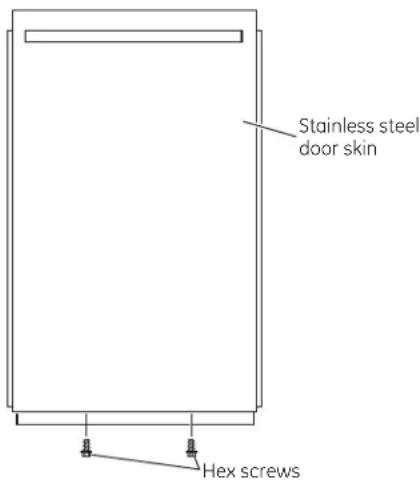 Stainless steel door skin Hex screws