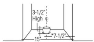 3-1/2" High 15" *7-1/2"