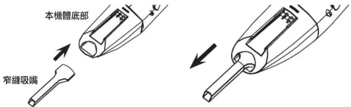 本機體底部 窄縫吸嘴