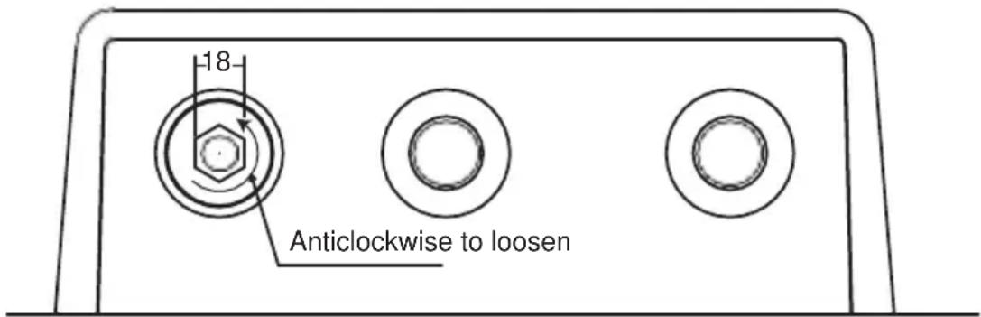 18 Anticlockwise to loosen