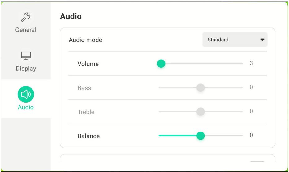 OPTOMA 1651RK - Menu audio - 1