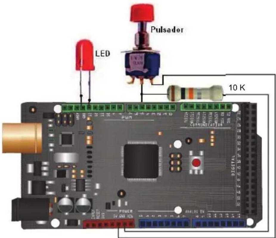 LED Pulsador 10 K POWER 2V 250 Ω COMMUNICATION DIGITAL