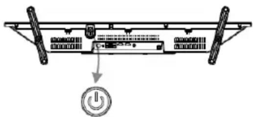 Diagram showing a device rack with labeled components and a power button icon